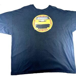 TeeFury Black Cotton Graphic T-Shirt Featuring Orange Typewriter The Shining 3XL